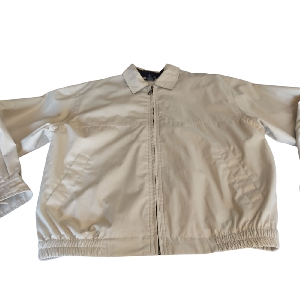 Page & Tuttle Men's Beige Full Zip Long Sleeve Cotton Blend Jacket Size L - Picture 7 of 11